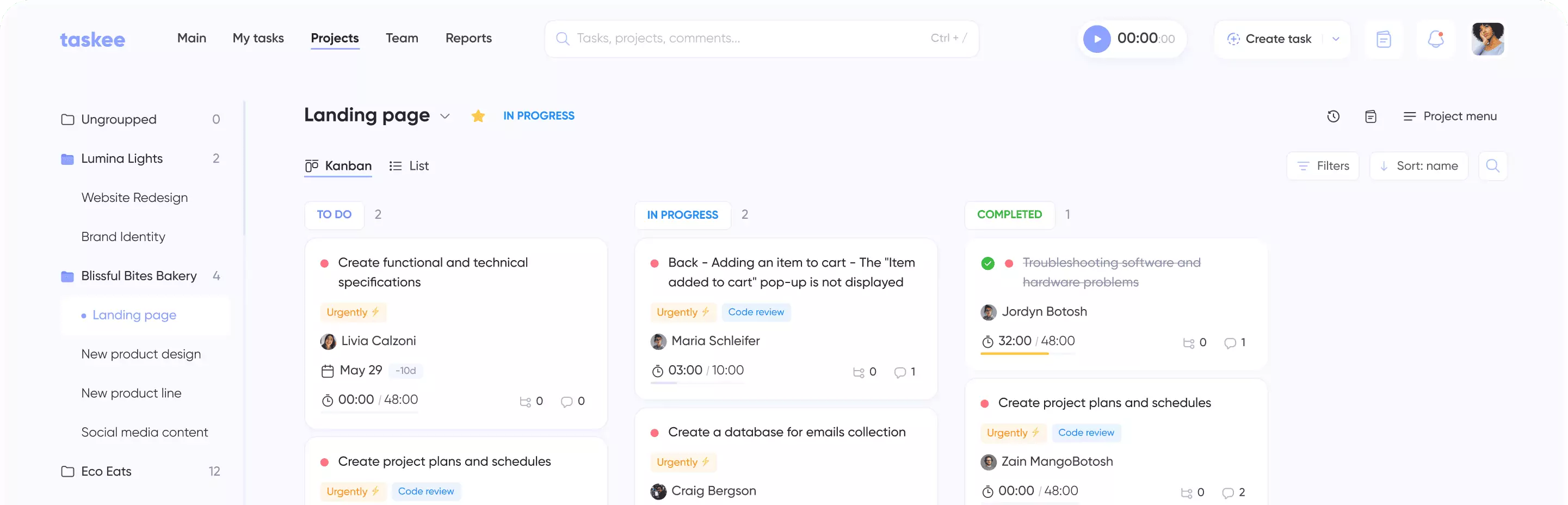 screenshot of page