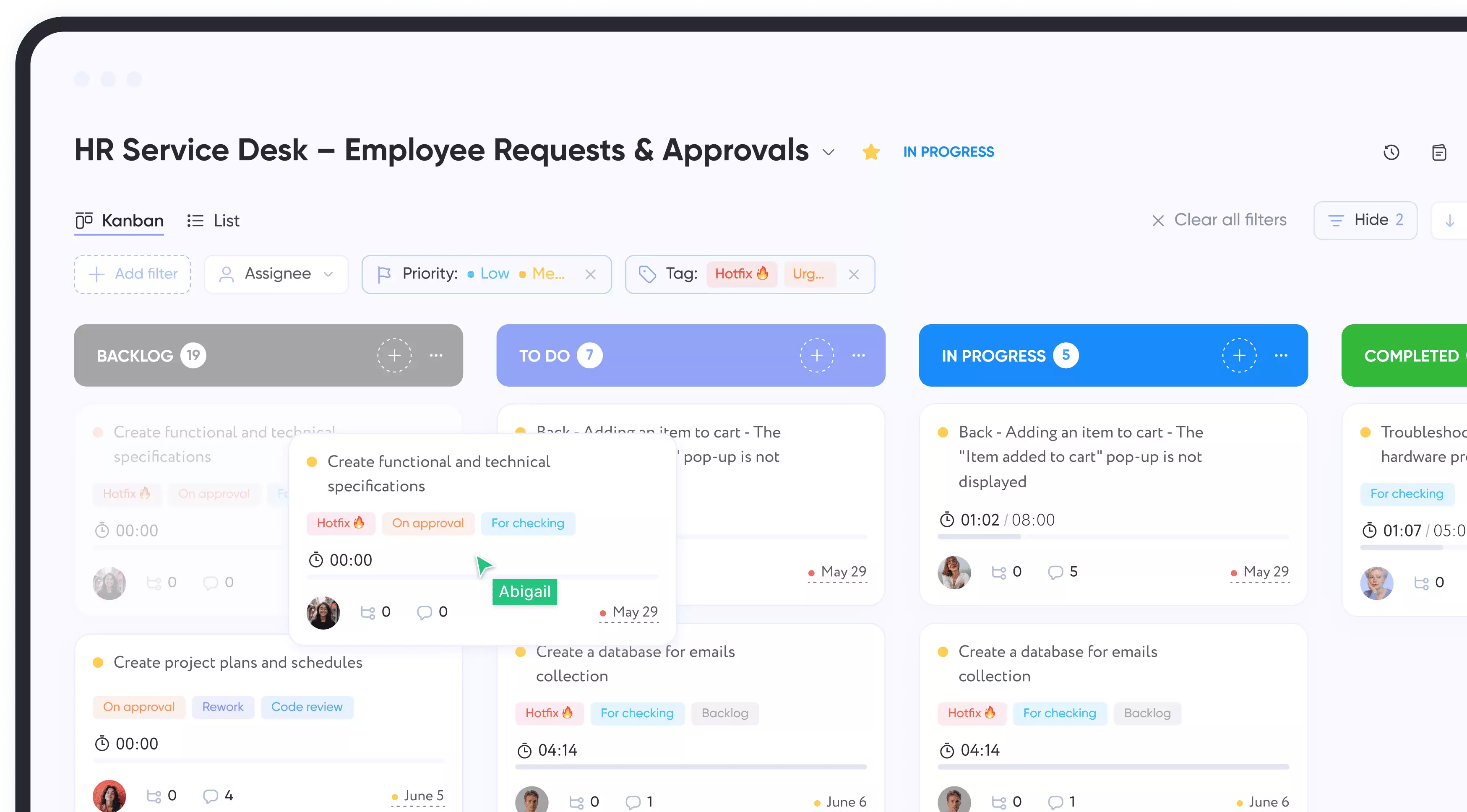 screenshot of page